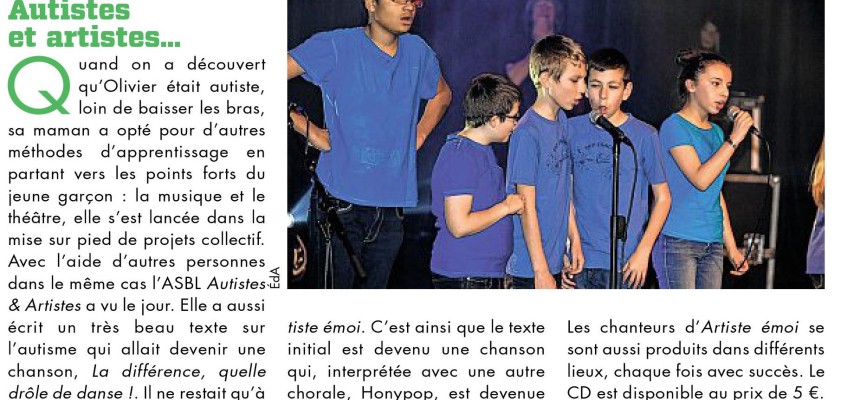 On parle de l’ASBL et d’Artiste émoi dans le Proximag ! On parle de l’ASBL et d’Artiste émoi dans le Proximag !
